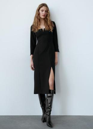 Сукня міді офіційна zara