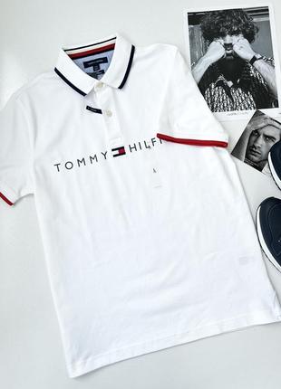 Поло мужское Tommy hilfiger slim fit поло, футболка мужская томми хилфигер оригинал