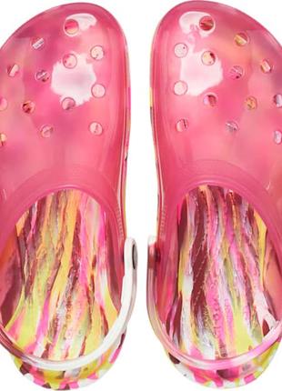 Классические клоги classic translucent marbled clog1 фото