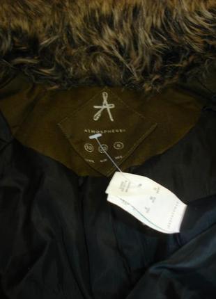 Демісезонна куртка-пальто з штучним хутром "atmosphre "6 фото