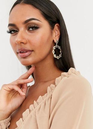 Серьги подвески кольца, серьги гвоздики asos5 фото