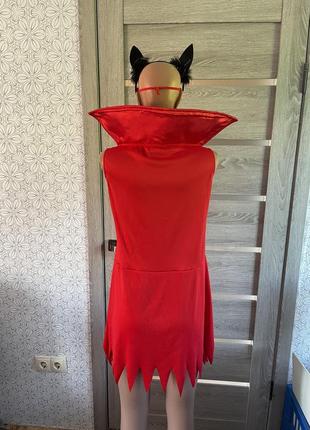 Карнавальный костюм платье леди дьявол на хеловин5 фото