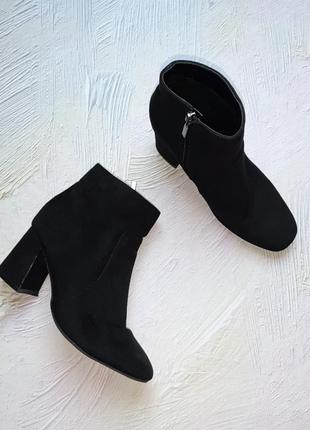 Базовые черные замшевые ботинки ботинки primark, размер 37