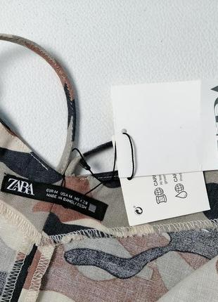 Новое легкое платье из смешоного льна zara8 фото