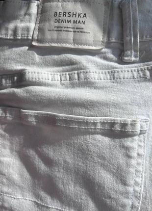Белые скинни джинсы premium bershka супер4 фото