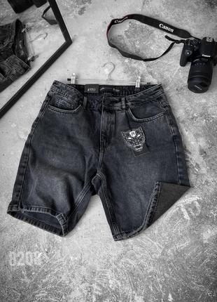 Літні чоловічі джинсові сірі шорти летние мужские джинсовые шорты