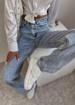 Трендовые стильные джинсы палаццо качественные
