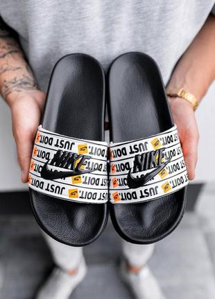 Летние чёрные шлёпанцы тапочки Nike Air Max 720 Slip чорні літні шльопанці nike тапочки найк