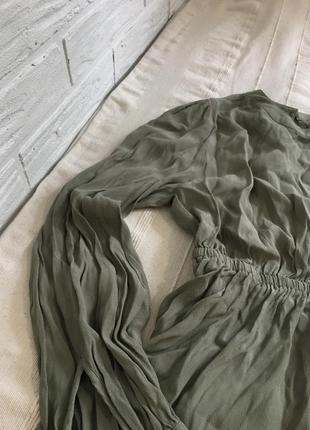 Натуральная 100% вискозная блуза h&amp;m 🌿 как zara, mango2 фото