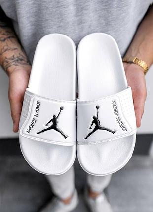 Летнее бэллиэ шлёпанцы тапочки jordan на липучее тапочки белые летние шлепанцы jordan тапочки джордан