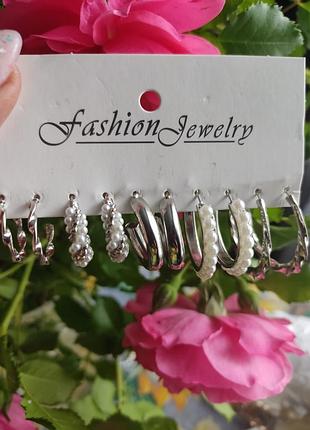 Серьги кольца серебро, серебристости, гвоздидочки