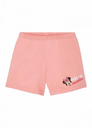 Пижамные шорты хлопковые трикотажные для девочки disney 349309 коралловый