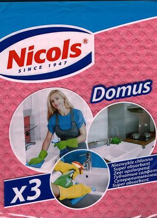 Салфетки nicols domus целлюлозные влагопоглощающие 3 шт.