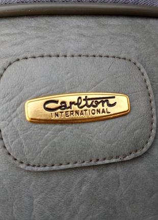 Carlton сумка мессенджер мужская серая винил портфель мужская10 фото