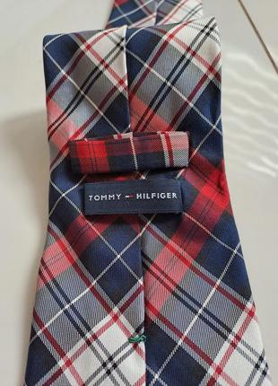 Мужской галстук tommy hilfiger в шотландскую клетку, темно-синий4 фото