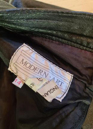 Классическая кожаная юбка-миди modern art англия7 фото