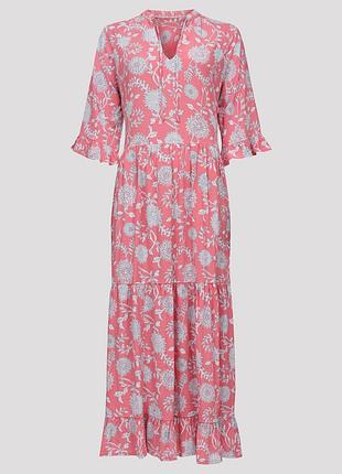 Платье макси свободного кроя из вискозы rosebud германия