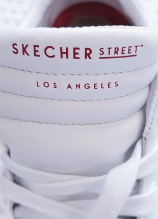 Белые кожаные кроссовки skechers street7 фото