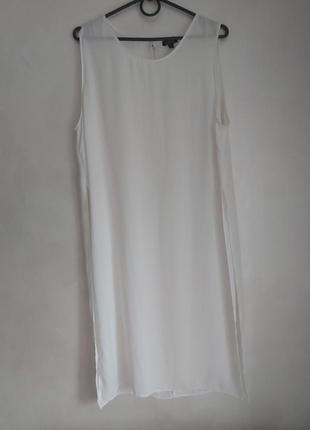Белая длинная блузка / туника1 фото