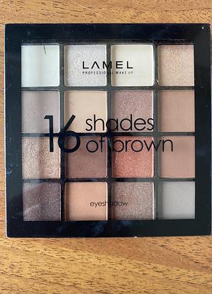 Палетка тіней 16 shades of brown1 фото