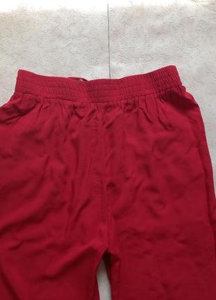 Красные штаны брюки бойфренды с высокой талией chicoree, 12 размер.6 фото