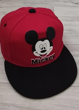 Упражнение кепка детская снепбек (snapback) в стиле микки красный с черным 50-54р (2220)