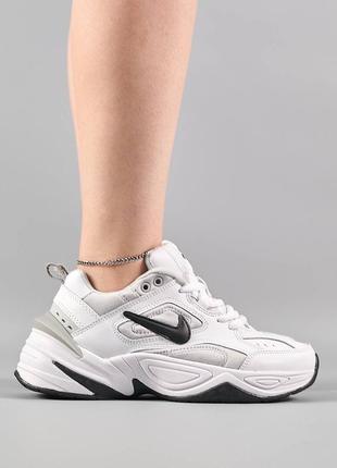 Жіночі кросівки nike m2k tekno white black essential,стильне та зручне жіноче взуття1 фото