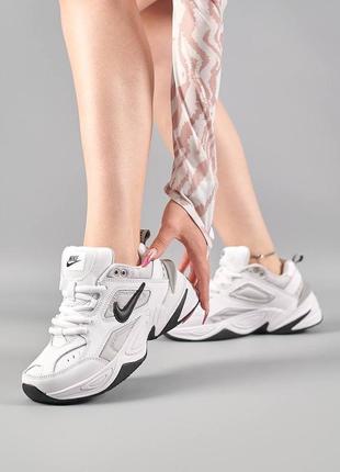 Жіночі кросівки nike m2k tekno white black essential,стильне та зручне жіноче взуття2 фото