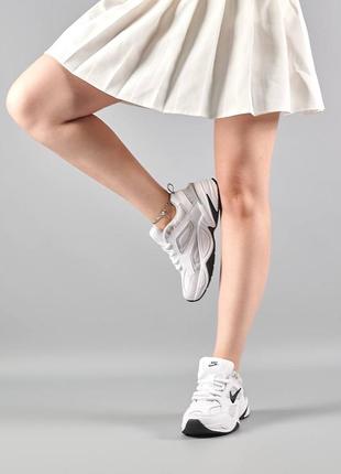 Жіночі кросівки nike m2k tekno white black essential,стильне та зручне жіноче взуття6 фото