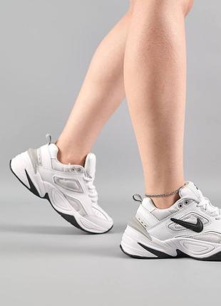 Жіночі кросівки nike m2k tekno white black essential,стильне та зручне жіноче взуття8 фото