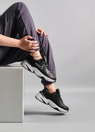 Жіночі кросівки nike m2k tekno black white,стильне та зручне жіноче взуття8 фото