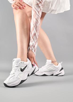 Жіночі кросівки nike m2k tekno all white black,стильне та зручне жіноче взуття3 фото