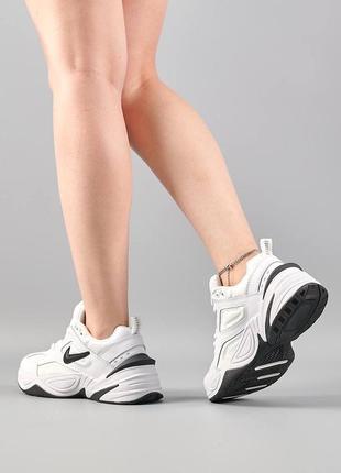 Жіночі кросівки nike m2k tekno all white black,стильне та зручне жіноче взуття2 фото