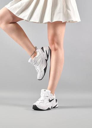 Жіночі кросівки nike m2k tekno all white black,стильне та зручне жіноче взуття8 фото