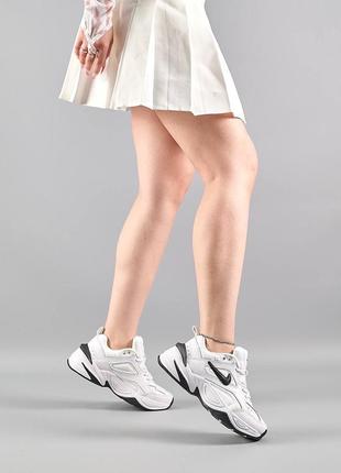 Жіночі кросівки nike m2k tekno all white black,стильне та зручне жіноче взуття4 фото