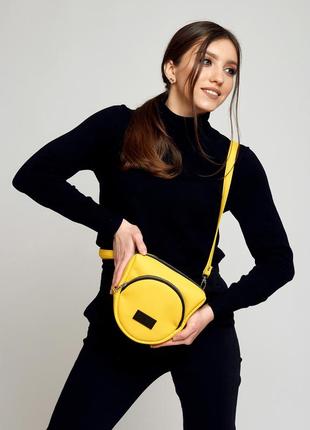 Женская сумка кроссбоди sambag sofi желтая1 фото