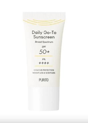 Солнцезащитный крем на миксе фильтров purito daily go-to sunscreen spf 50 pa++++ 15 мл