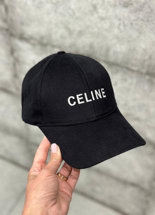 Чёрная кепка бейсболка селин celine