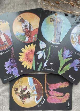 Гадальні карти таро lieber florum tarot таро райдера-уейта квіткове розмір стандартний2 фото