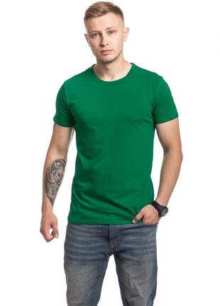 Чоловіча футболка зелена, футболка класична oversize, футболка літня, футболка з коротким рукавом, стильна чоловіча футболка