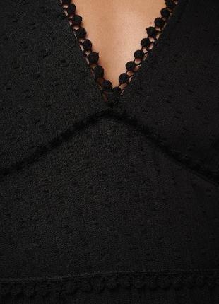 Очень красивое черное шифоновое платье с длинными рукавами7 фото