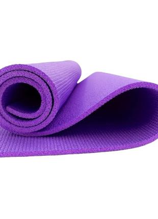 Килимок для йоги та занять спортом 170х60 см силіконовий фіолетовий2 фото