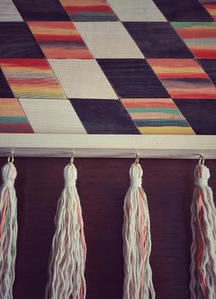 Картина в етно стилі. панно з дерева. гуцульщина. килим