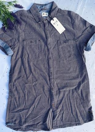 Трикотажная мужская рубашка с коротким рукавом mustang, размер s2 фото