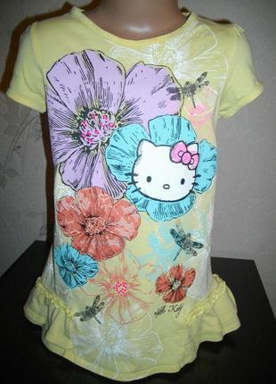 Футболочка- туника  * george* hello kitty, котон, 7-8 лет (122-128 см)