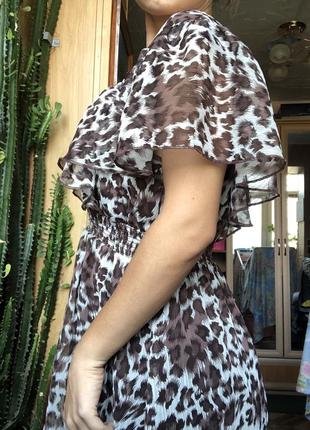 Леопардовое шикарное платье2 фото