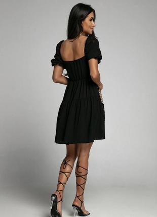 Короткое платье мини платье с короткими рукавами на резинках белая черная синяя бежевая красная4 фото