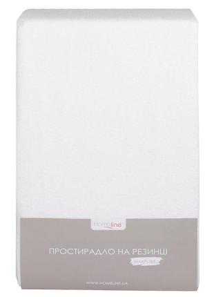 Простынь махровая на резинке home line (белая) 200х200х20см 155184