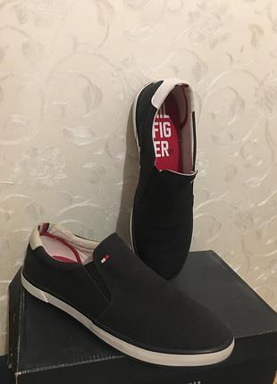Мокасины тканевые, tommy hilfiger