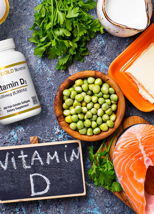 California gold nutrition, витамин d3, 125 мкг (5000 ме), 360 капсул из рыбьего желатина
